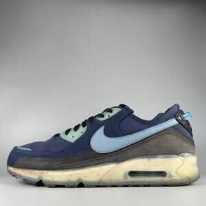 Nike Air Max Terrascape 90 Men's 14 Navy Obsidian Black Aqua Running Sneaker EUC